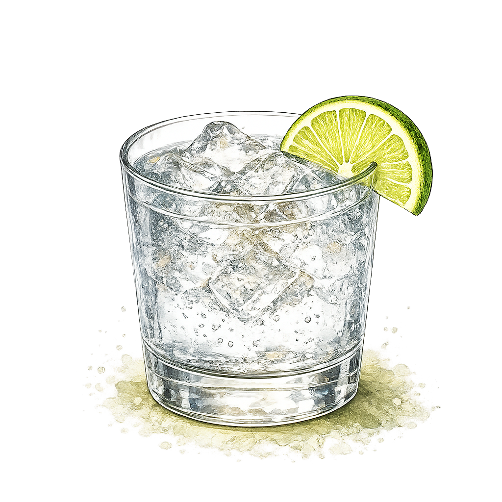Vodka / Tequila / Gina , Soda or Tonic, Lime Garnish