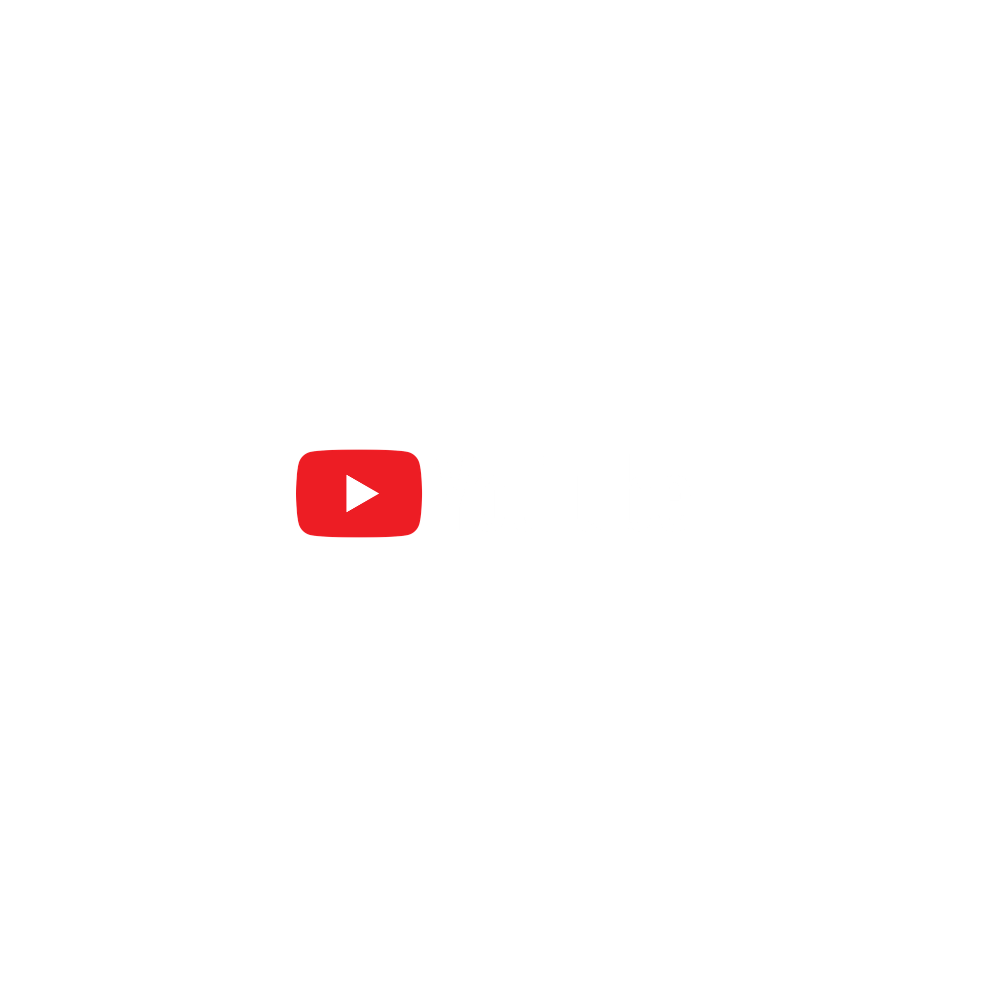 YouTube logo with black background, red play button icon, and white text.