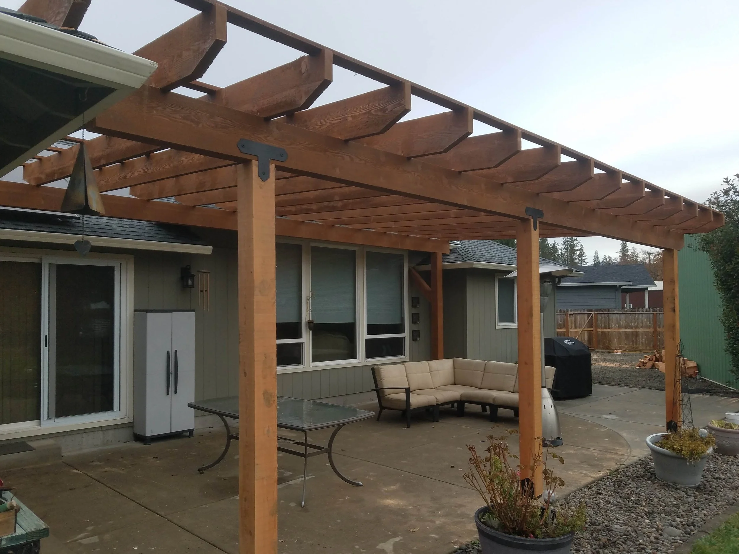 Southern Oregon Pergola in Construction.JPG