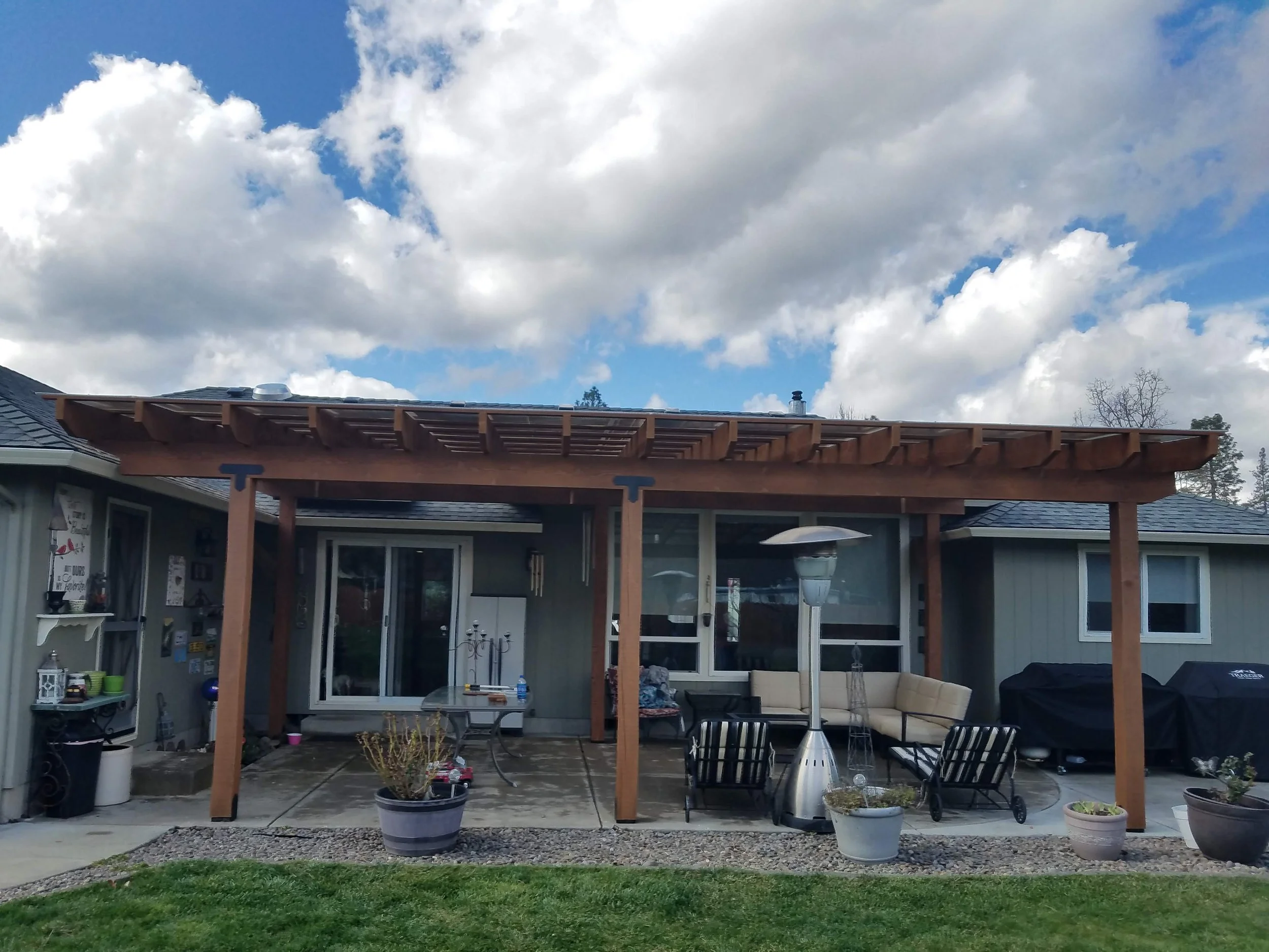 Finished Pergola for Outdoor Living in Southern Oregon.JPG