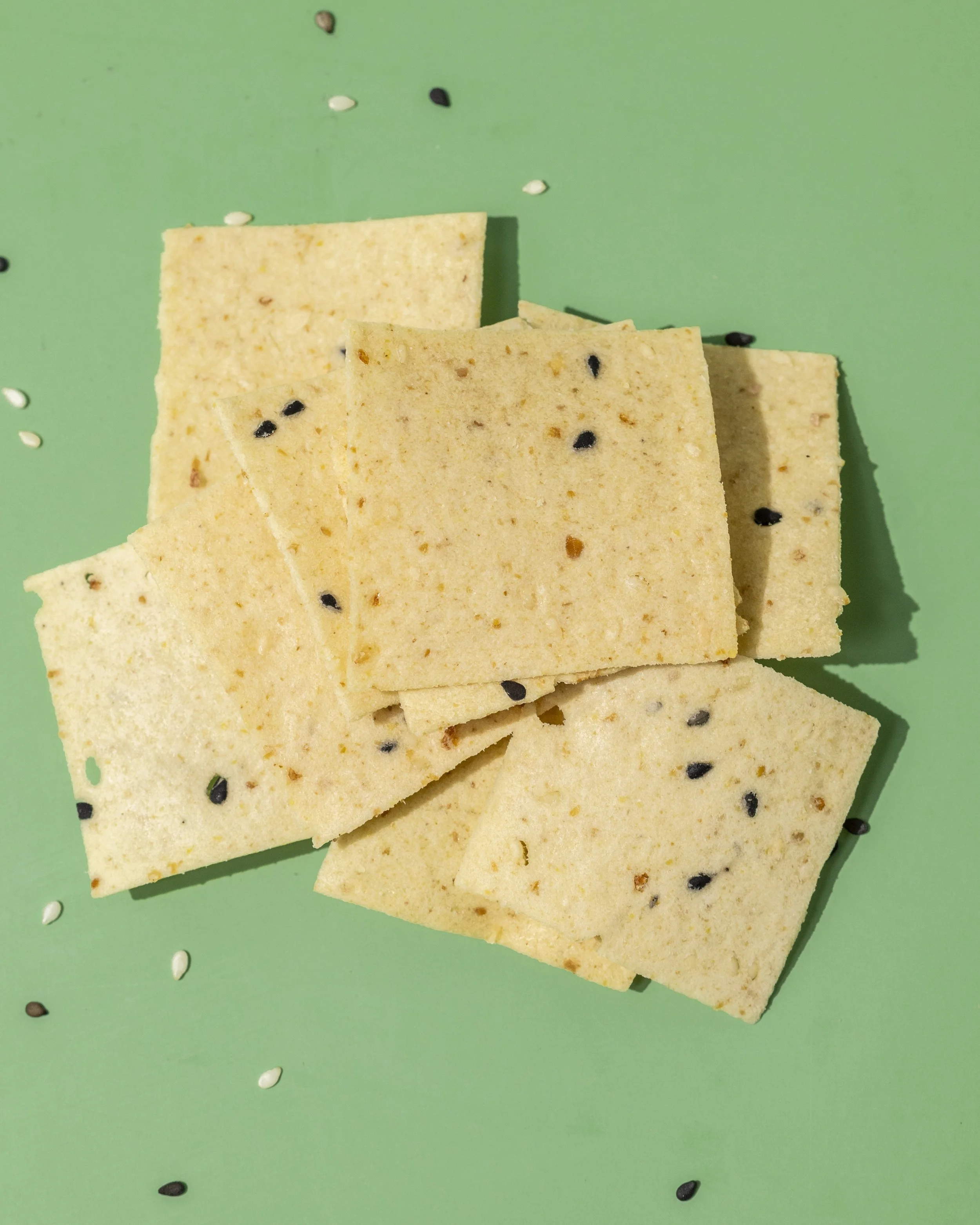 Sesame Garlic Crackers