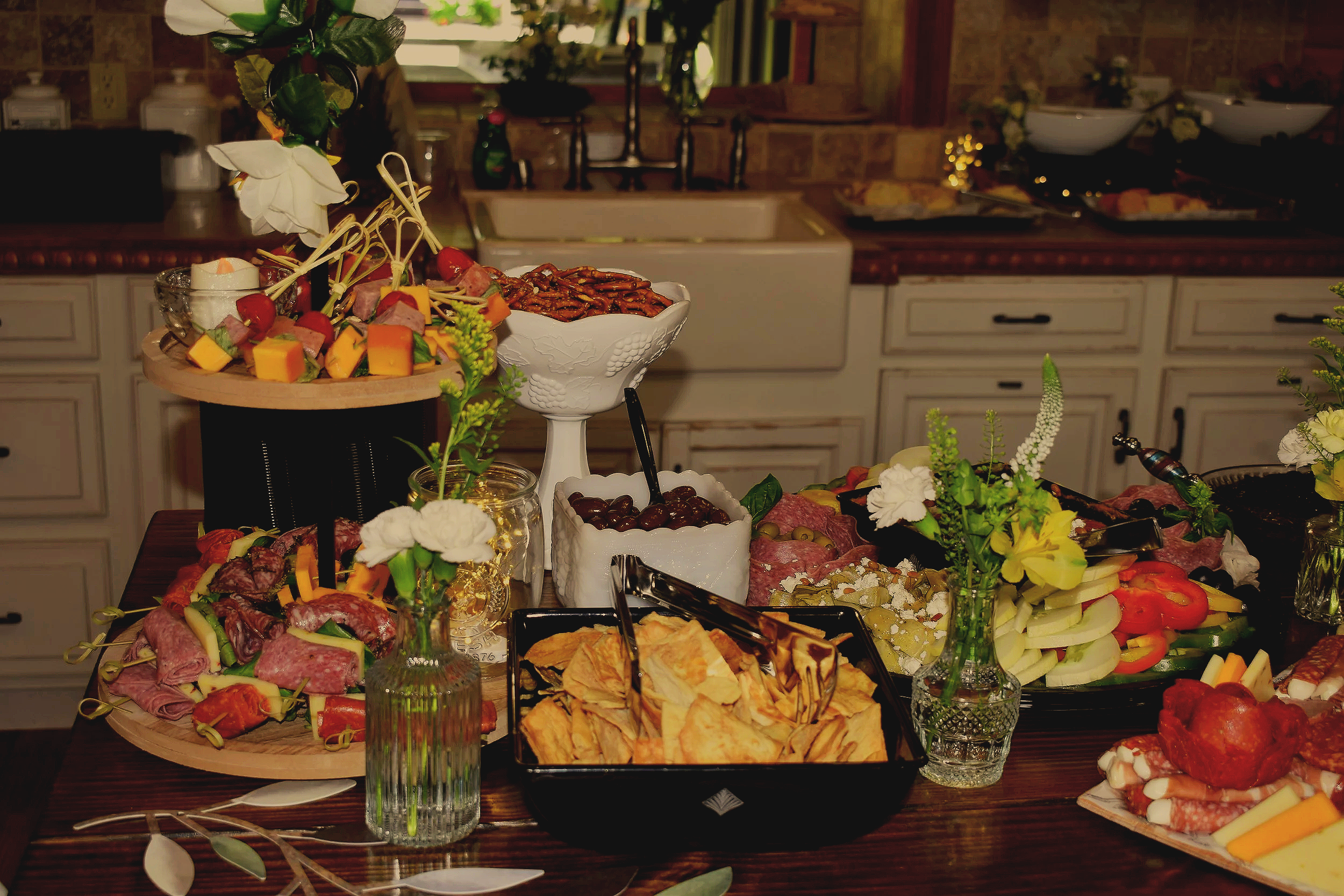 beautiful displays for elevated look at wedding event