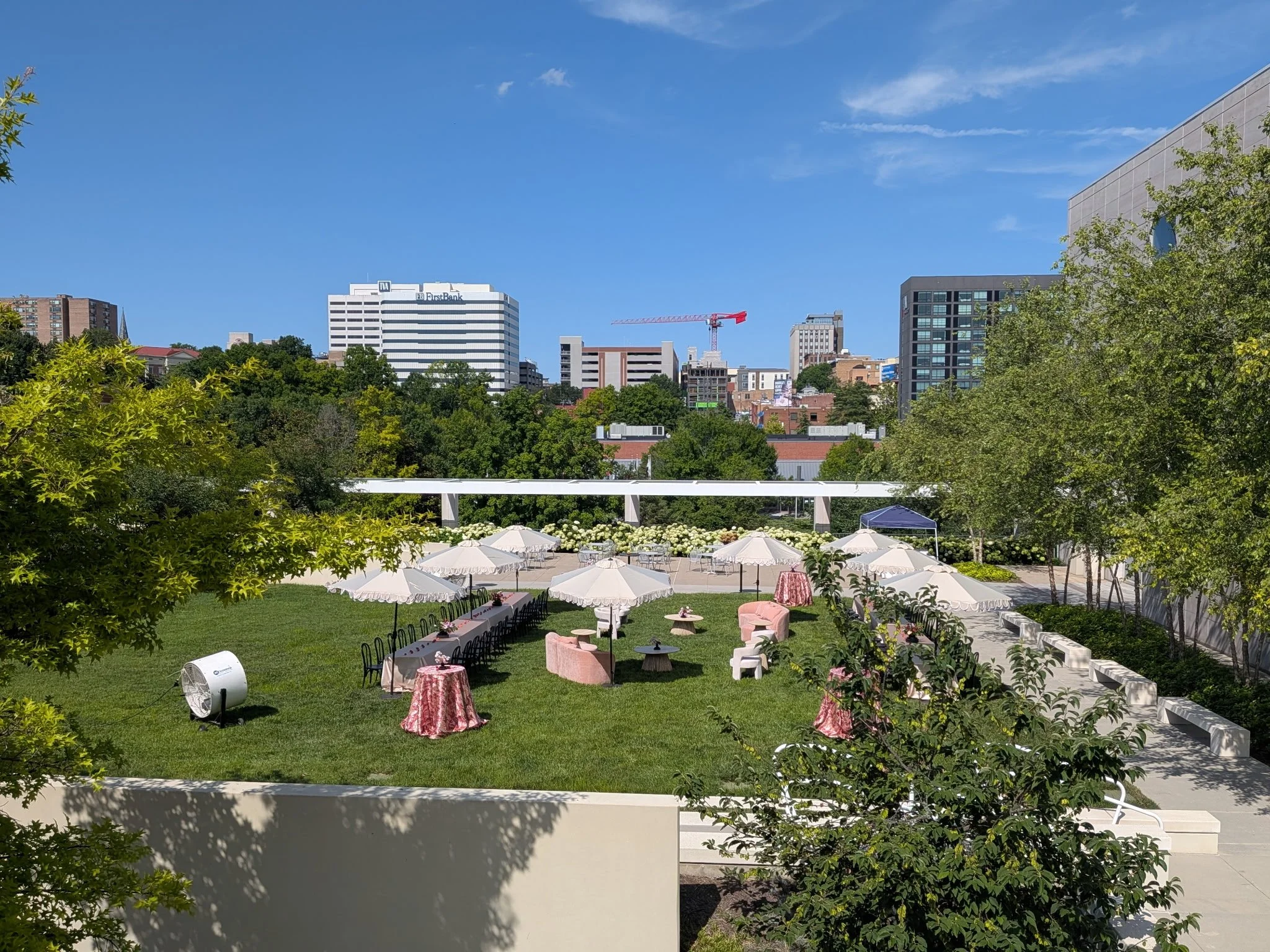 Outdoor setup at Summer Food and Wine Festival