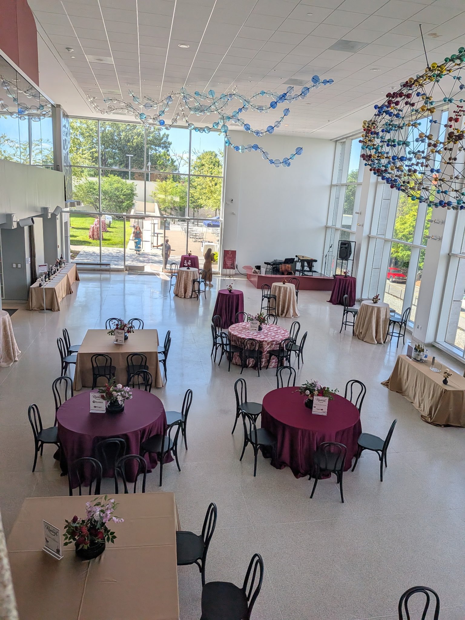 Before the vendors arrived lower level for Summer Food and Wine Festival at Knoxville Museum of Art