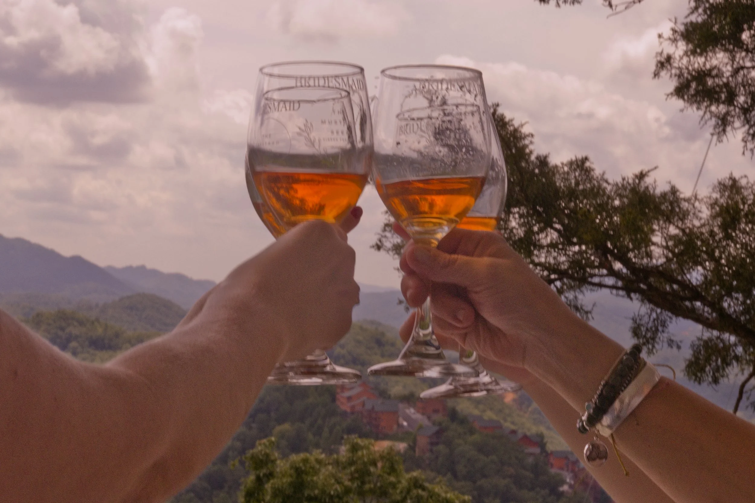 Mustard Seed Wine Glass Toast for Bridal Shower in Smoky Mountains Pigeon Forge