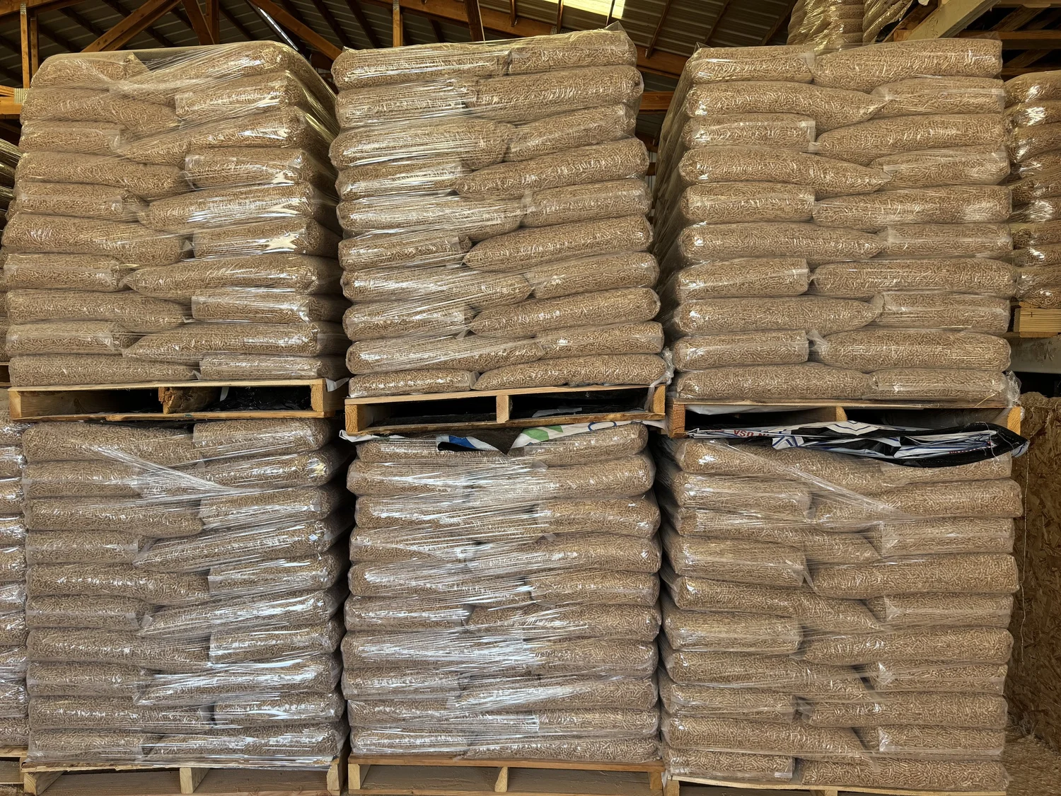 Wrapped stacks of Gem State heating pellets