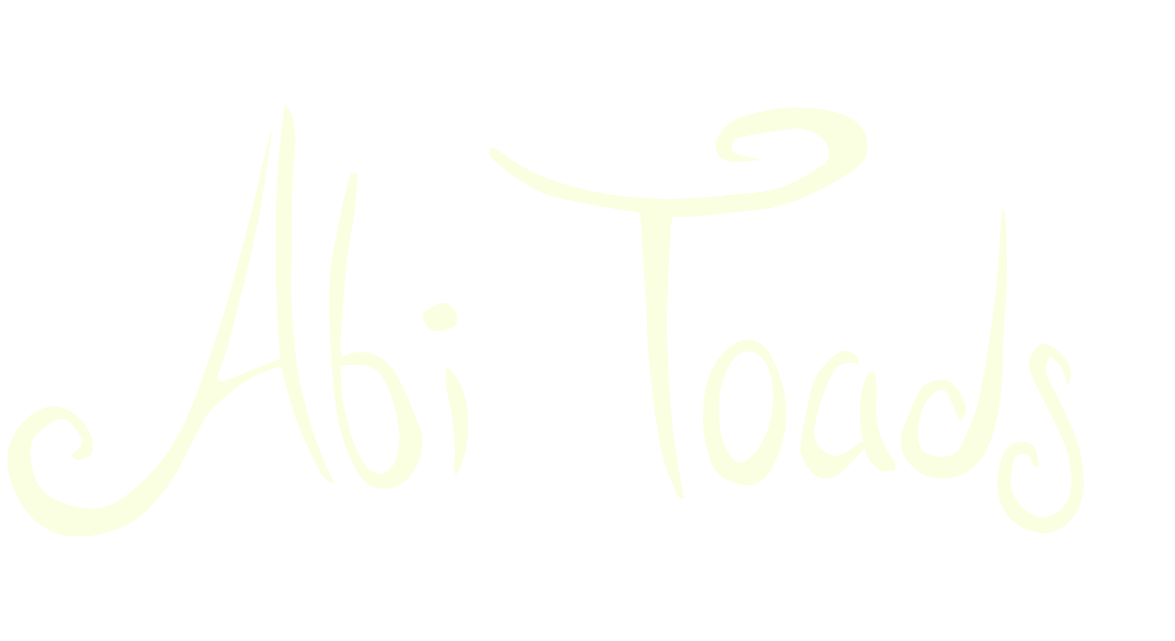 Stylized handwritten text that reads "Ah, clouds" on a black background.