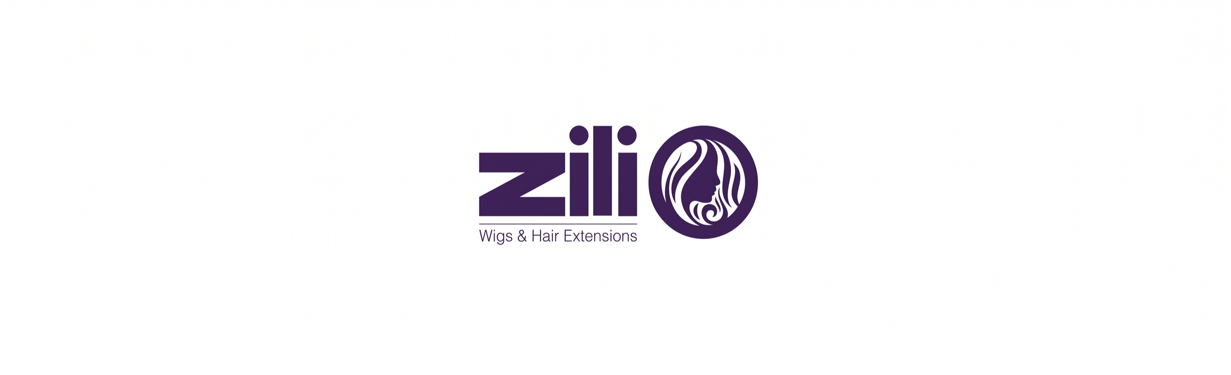 Zillo logo with the text "Wigs & Hair Extensions" underneath, featuring a female face silhouette within a circular design.
