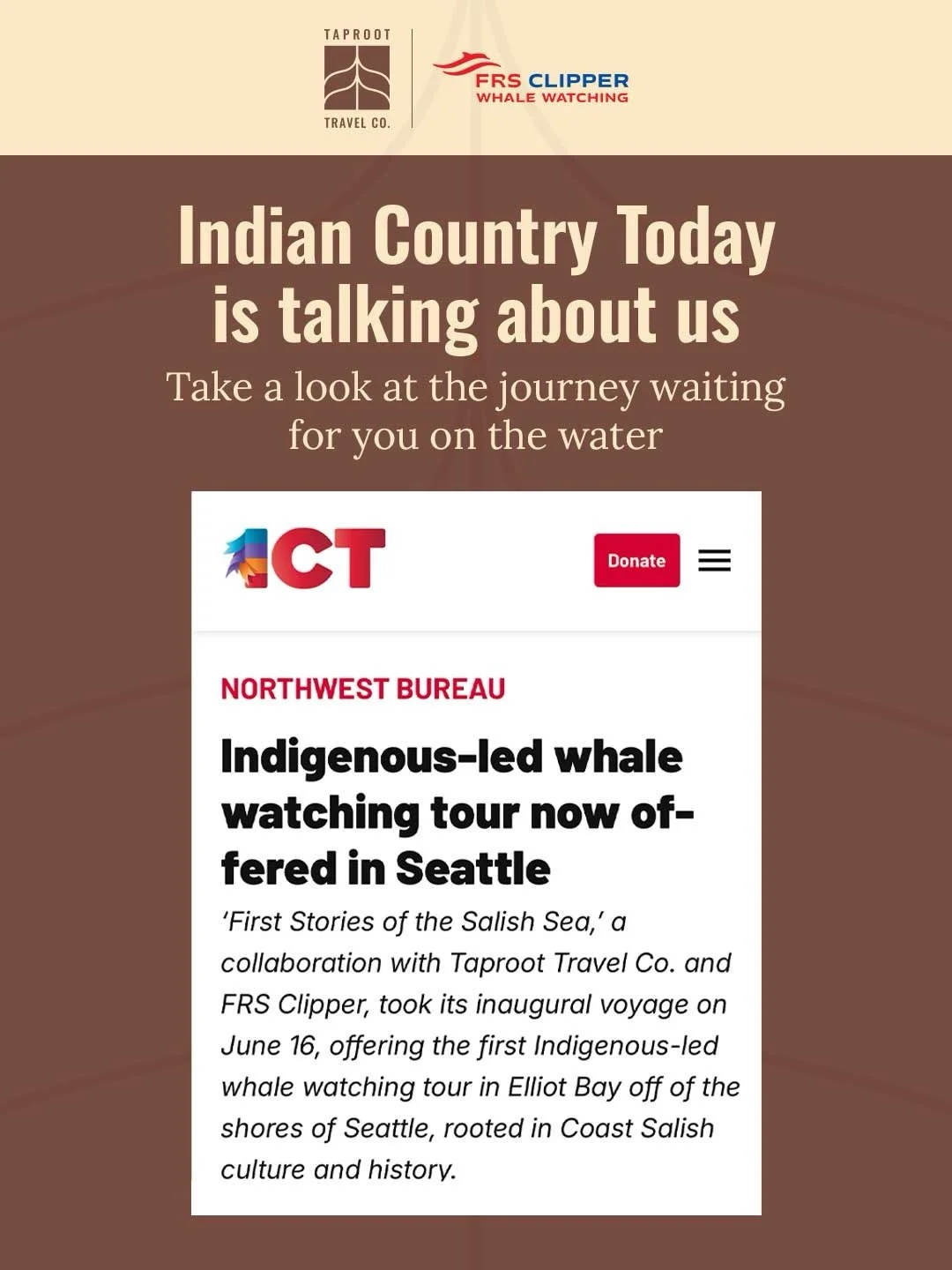 We are grateful and humbled to have @indiancountrytoday join our tour and share what we are trying to do. For us, this is so much more than a tour, it&rsquo;s about telling a more true more authentic story about these lands and waters, one that has b
