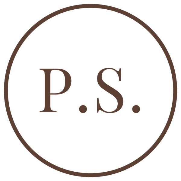 A circular logo with the letters 'P.S.' inside.