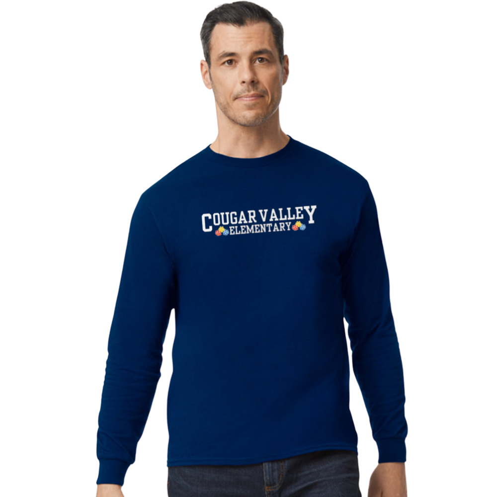 Adult Cougar Valley Elementary Long Sleeve Shirt