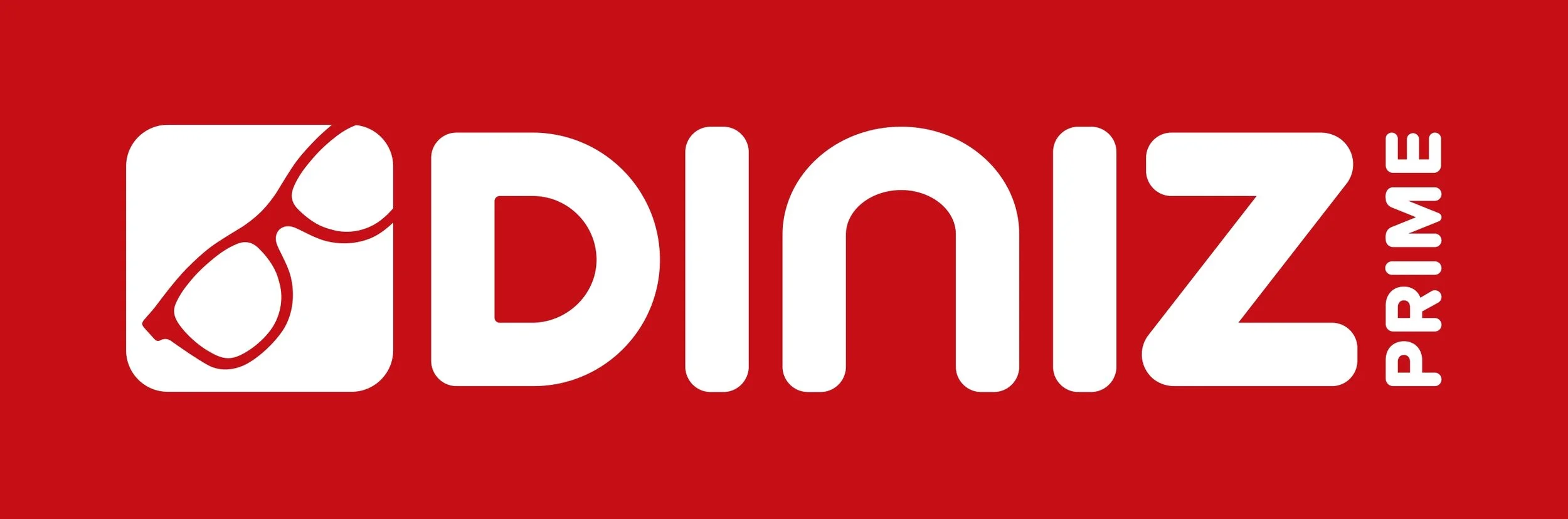 Logotipo da revista Prezzi com óculos estilizados na cor branca sobre fundo vermelho.