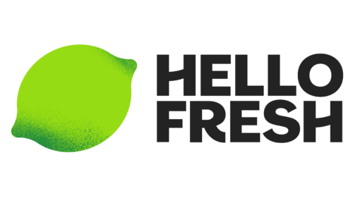 A green lime graphic next to the text 'HELLO FRESH' in black letters.