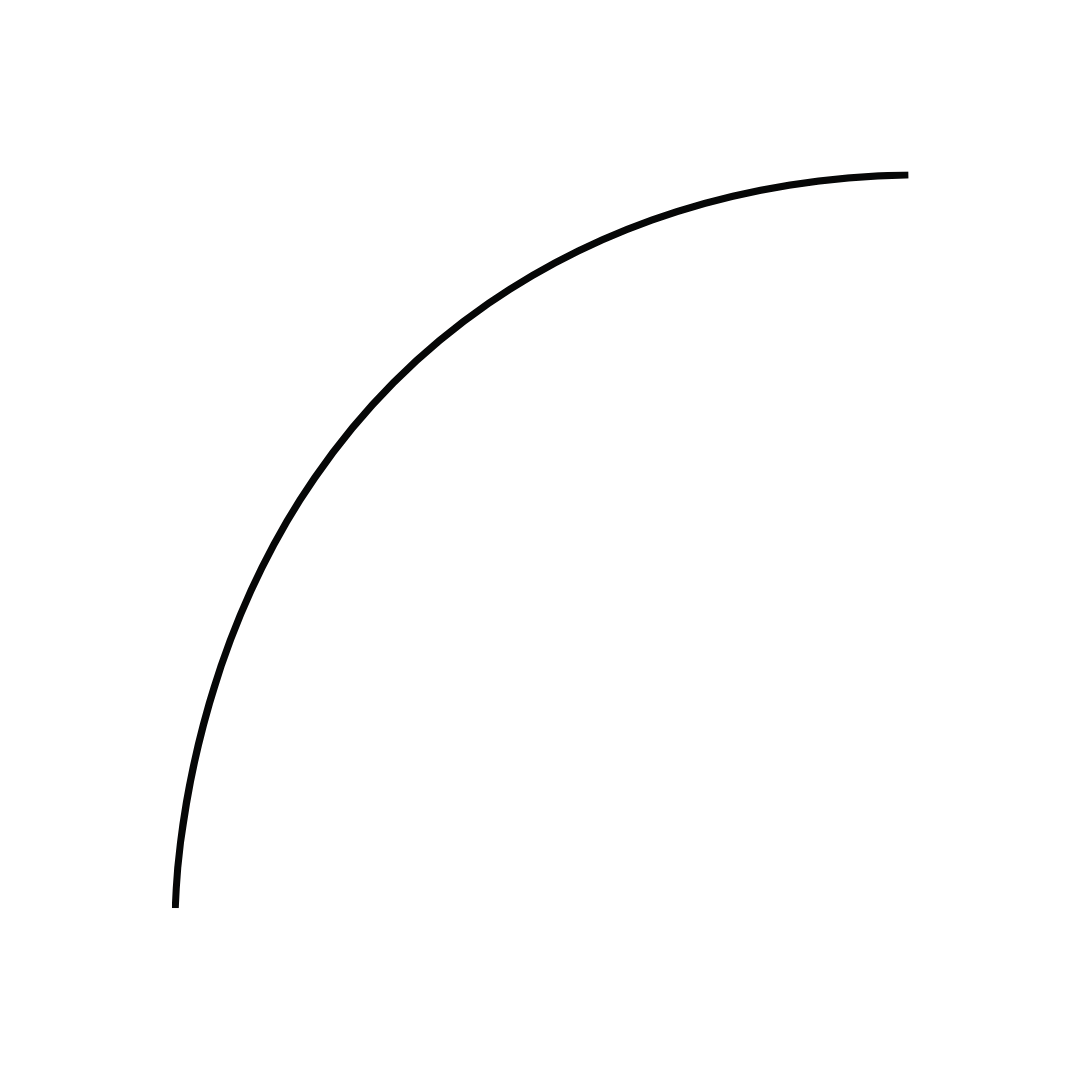 Arced line.