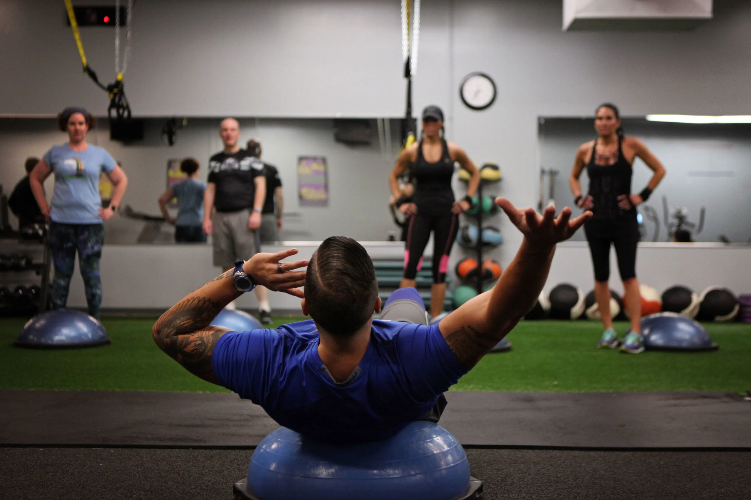 Brian teaching his popular BOSU Core class