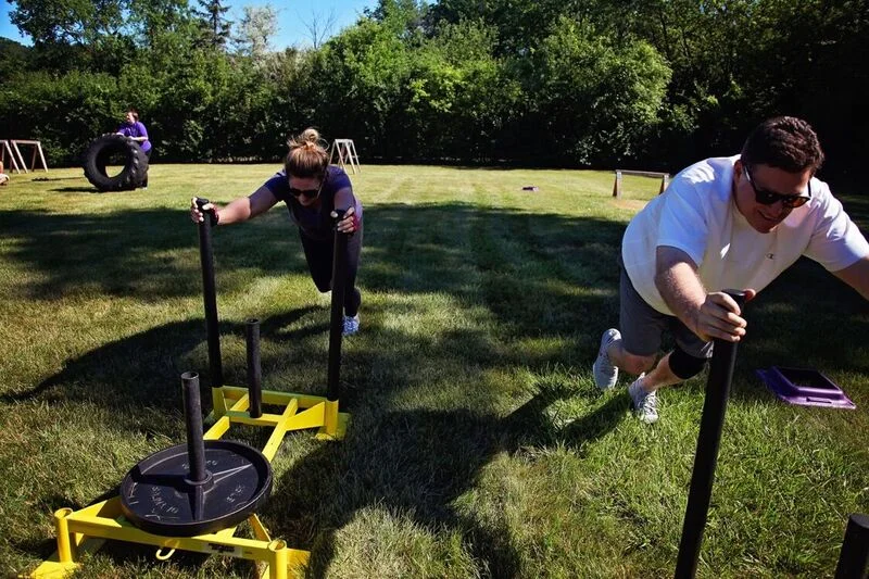 Sled pushes - Outdoor Boot Camp