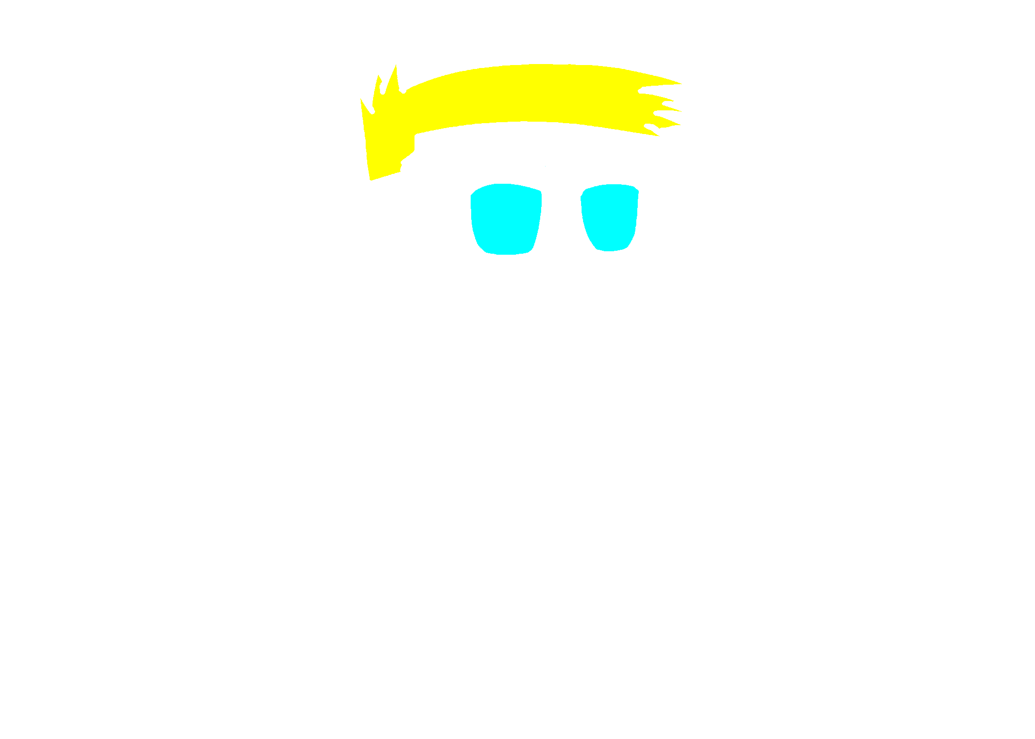 Drawing of a cartoonish human skull with blonde hair and sunglasses with blue lenses, set against a black background, with the text 'Rip Rock Studios' below it.