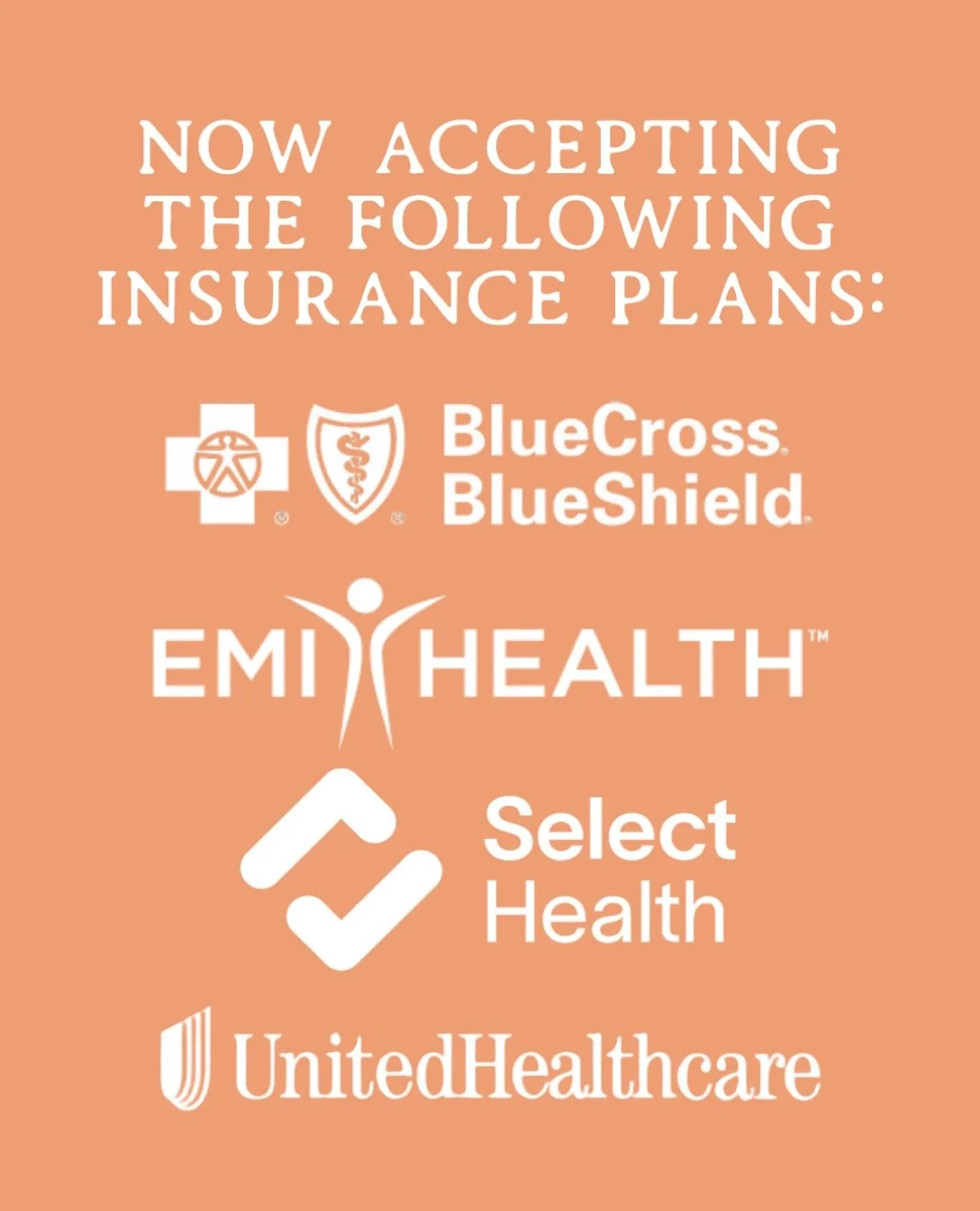 We&rsquo;re excited to announce that Toolbox Counseling is now accepting BCBS, EMI Health, Select Health, and United Healthcare! 🎉

If you&rsquo;ve been thinking about starting therapy, insurance coverage may make getting started a little more acces