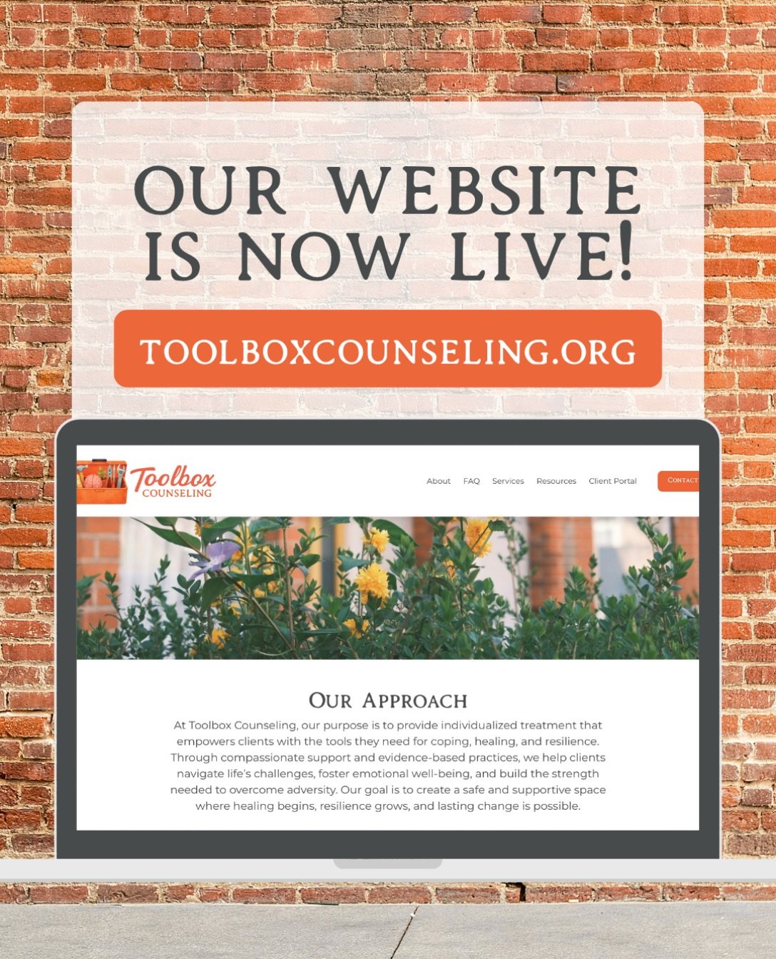 Our website is officially LIVE! ✨

After lots of thinking, planning, and putting all the little pieces together, Toolbox Counseling finally has a home on the internet! 💻

Head over to toolboxcounseling.org to learn more about therapy, the services w