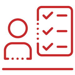 Icon of a person with a checklist or to-do list next to them.