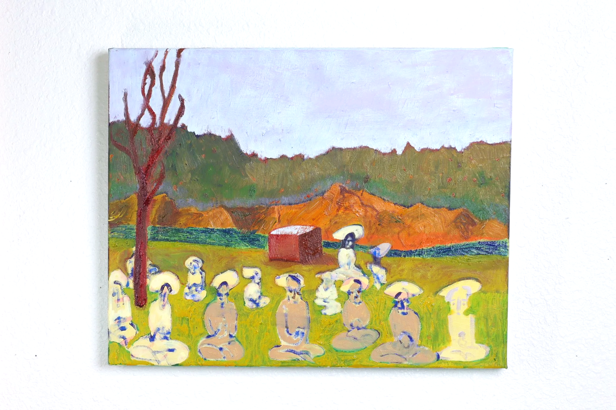 4016 Meditating Figures with Cube