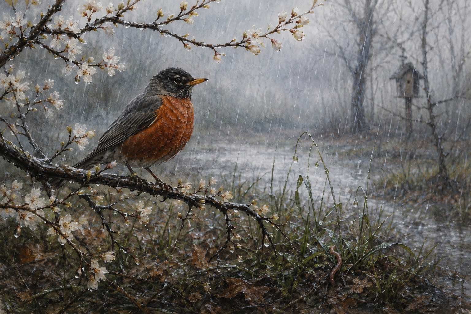 Robin in the Rain