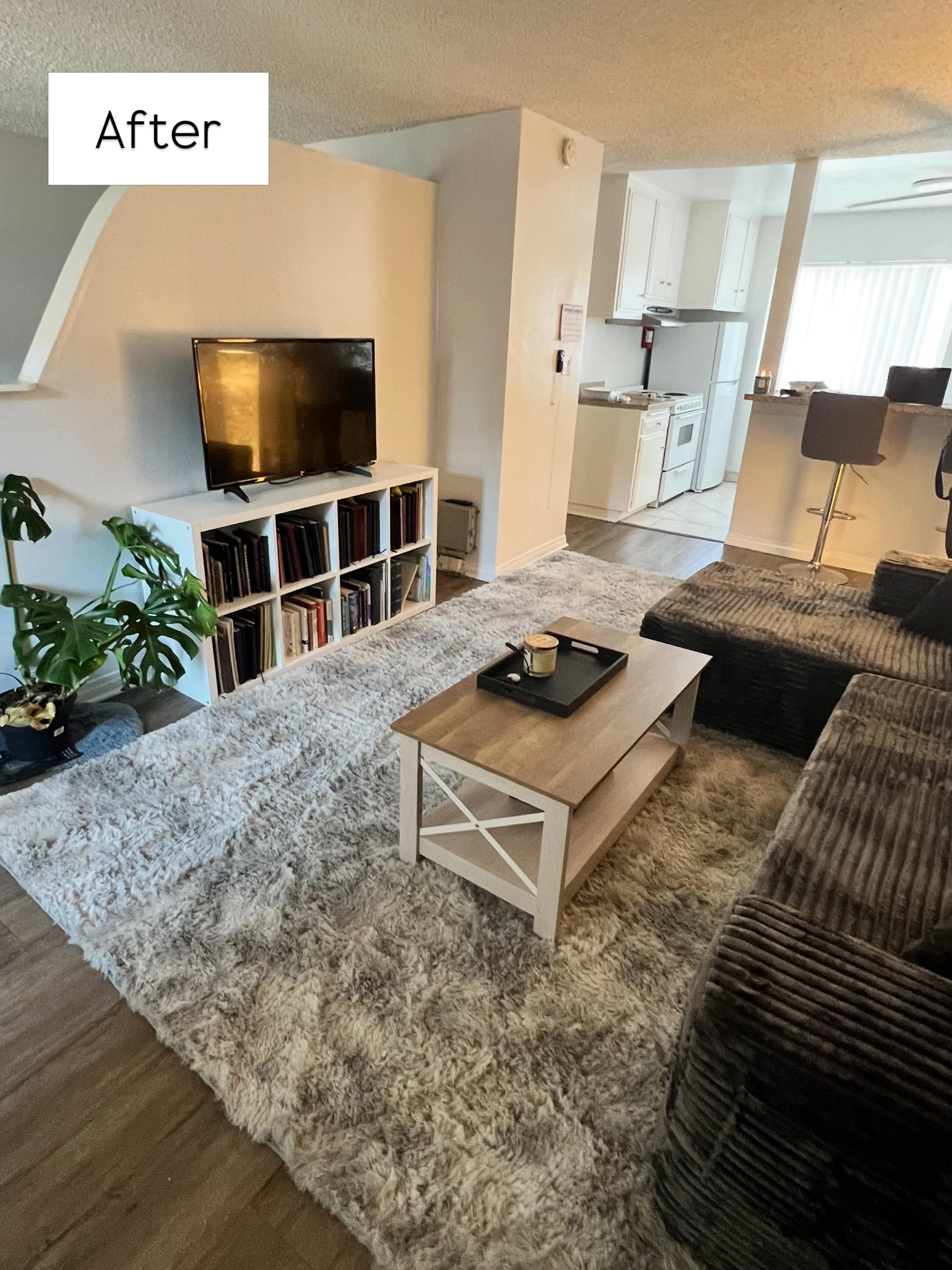 BACHELOR PAD ASSIST 🎶✨This client&rsquo;s bachelor pad needed a little help creating better flow and organizing his music journals in chronological order. A functional space always feels better when everything has its place.#organized #bachelorpad #