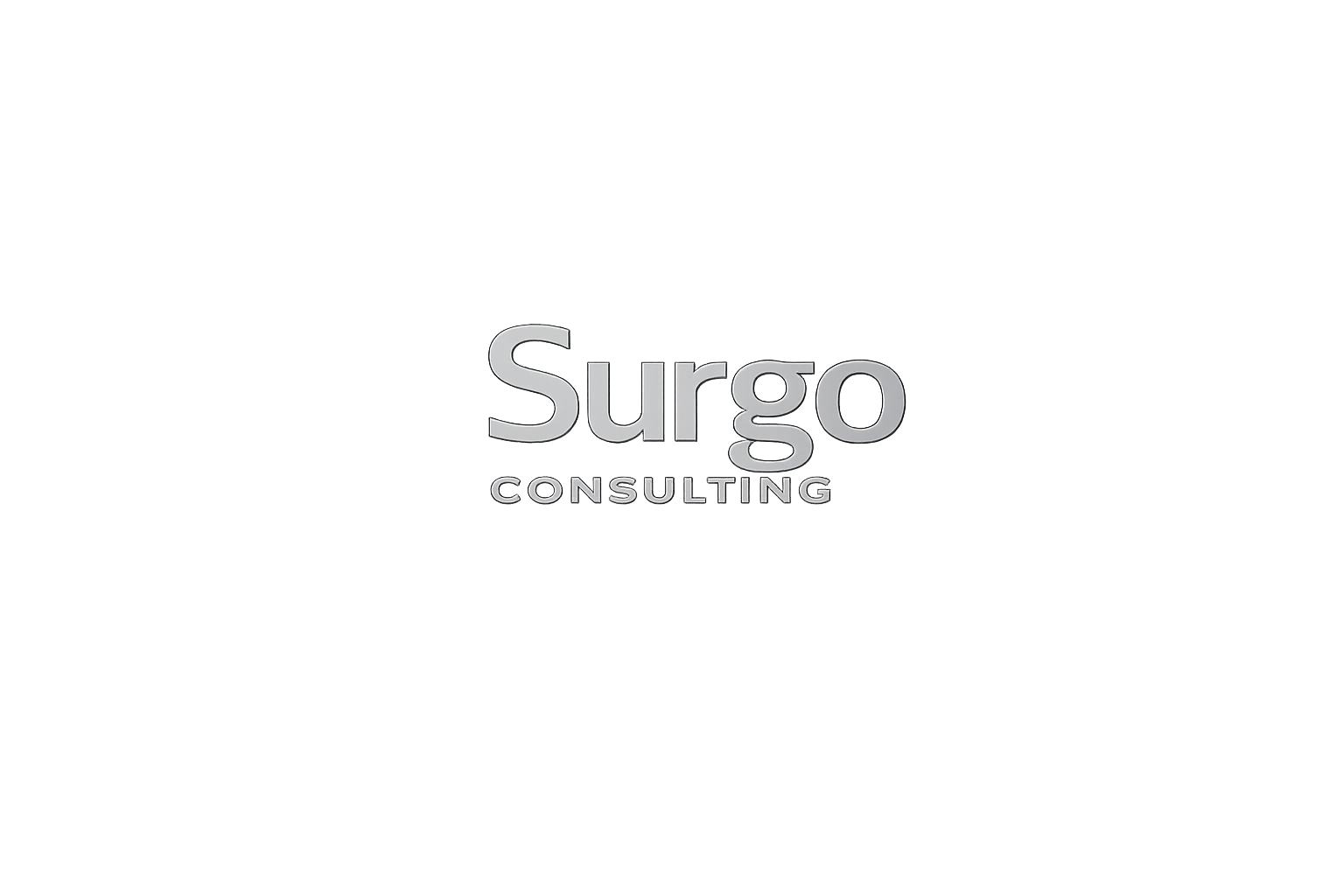 The image features a colorful, heavily distorted logo with the text 'Surgo Consulting' in the center. The background has vibrant streaks of pink, blue, green, and purple, making it difficult to see clearly.