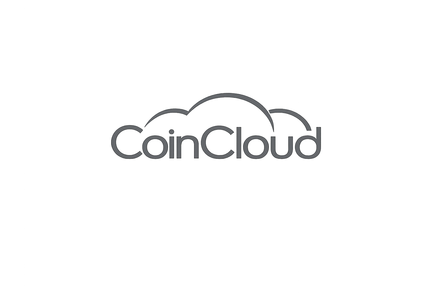 CoinCloud logo with black background and a stylized cloud outline.