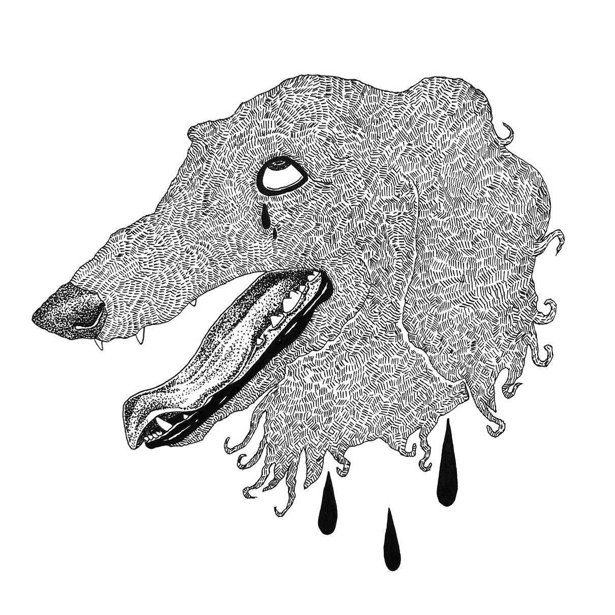 Untitled, Ink on Bristol, 6x6in.