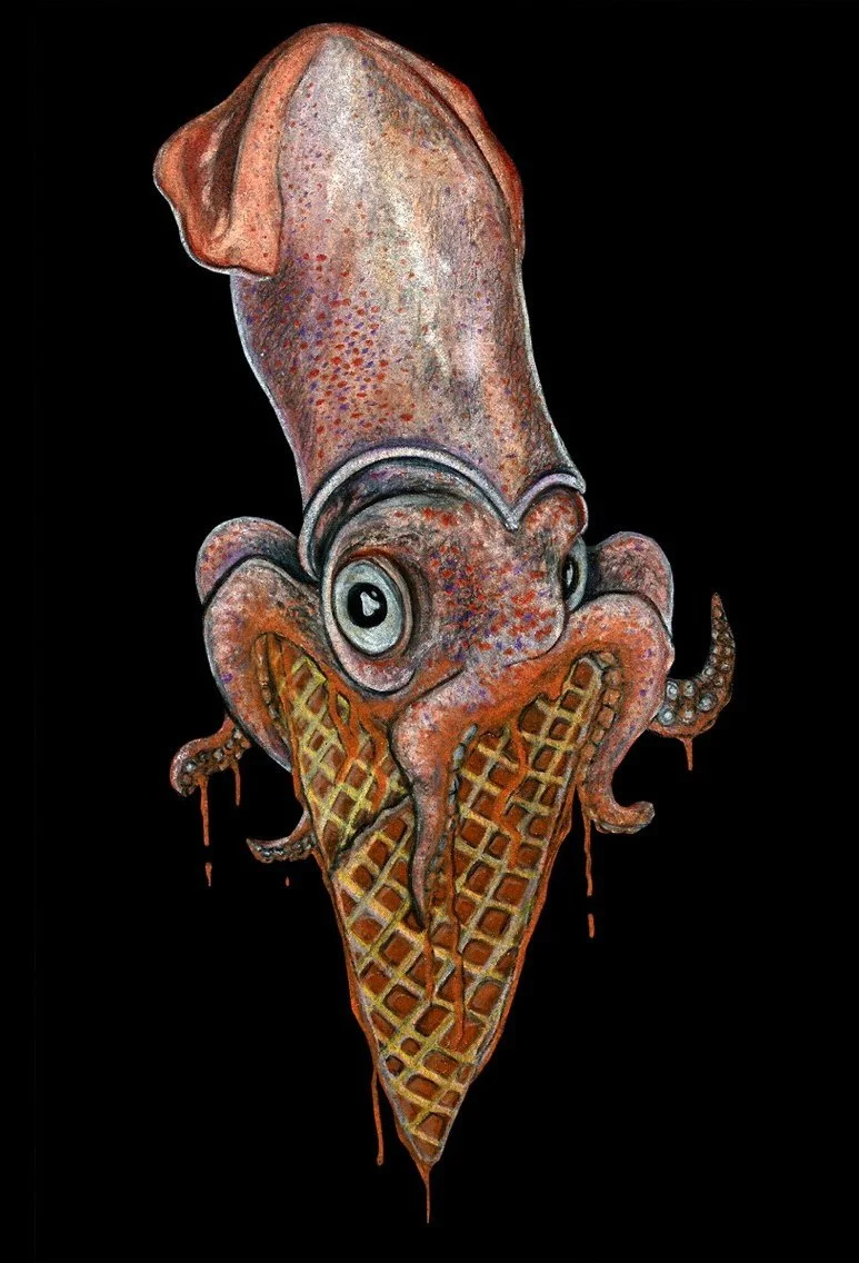 Untitled, Colored pencil on illustration board, 10.5x6in.