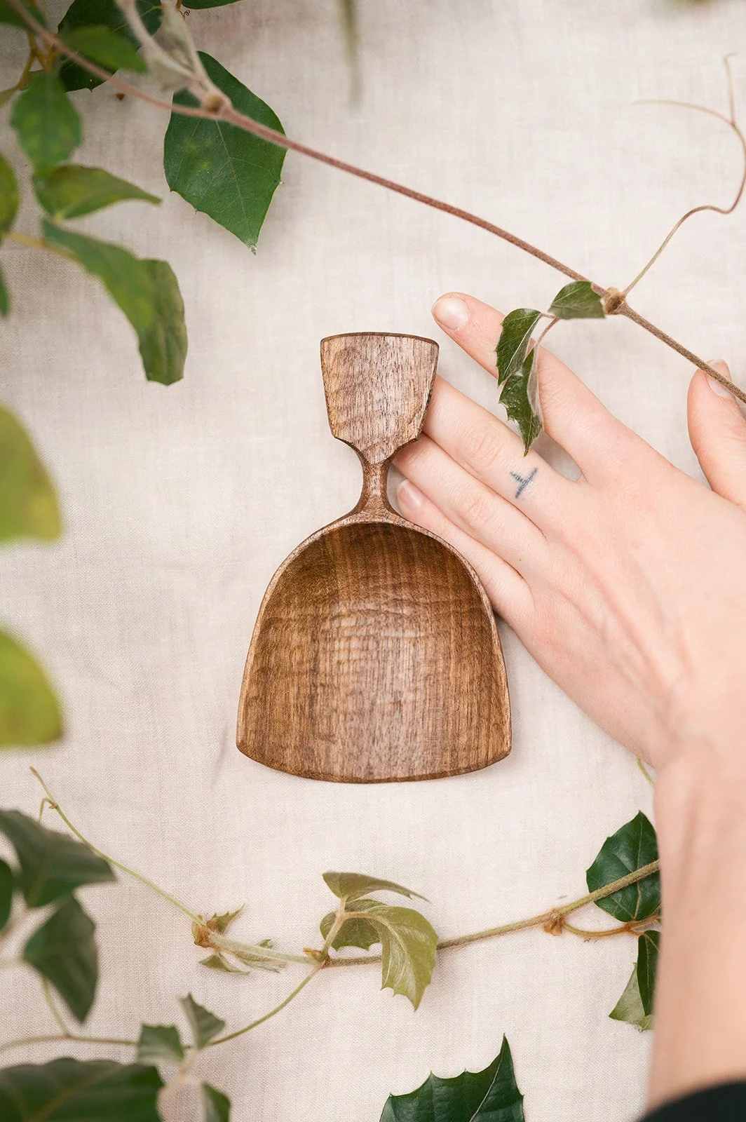 Handcarved Walnut scoop