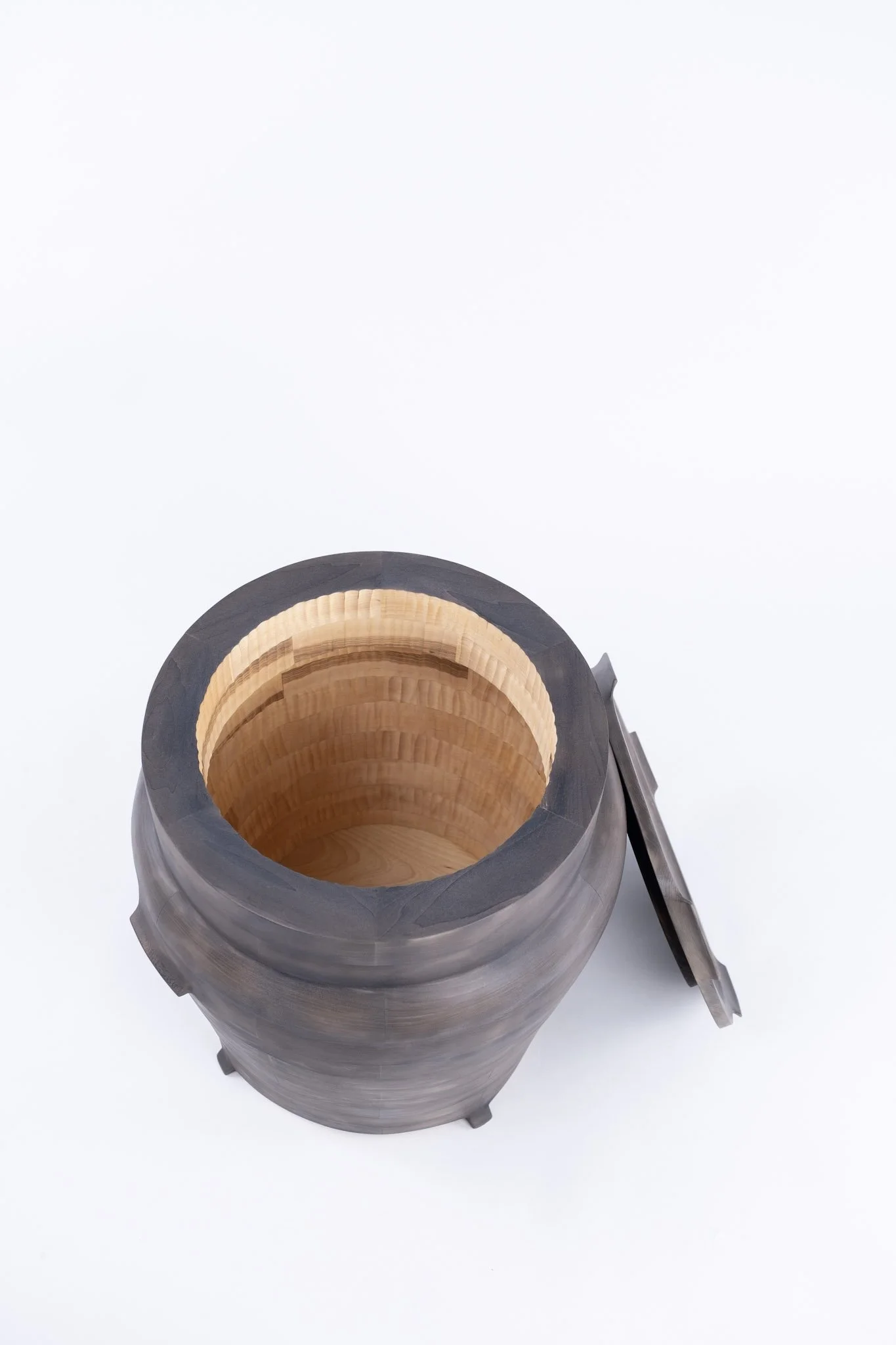Hand carved and burnt vessel