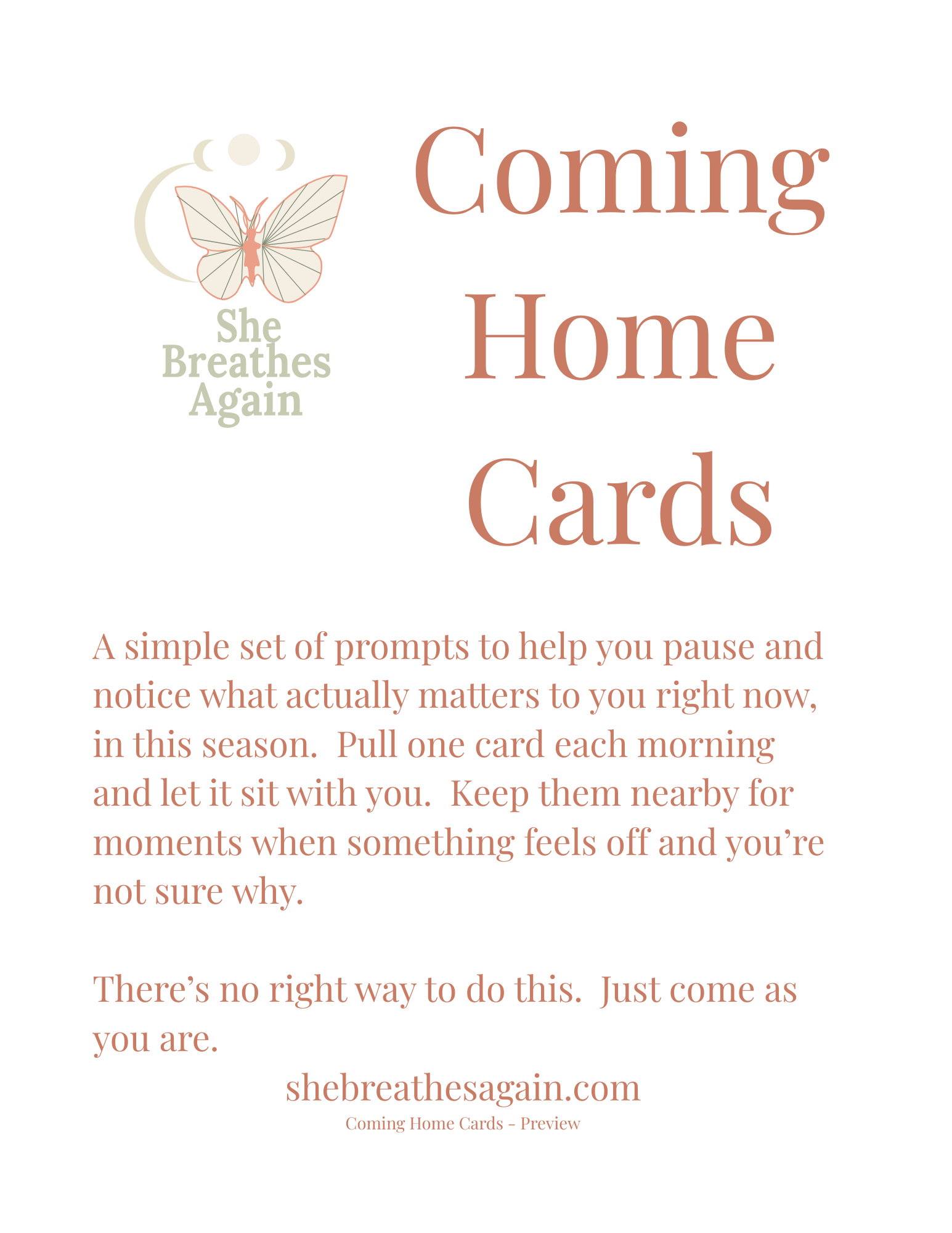 Coming Home Cards - Full Set Digital Download