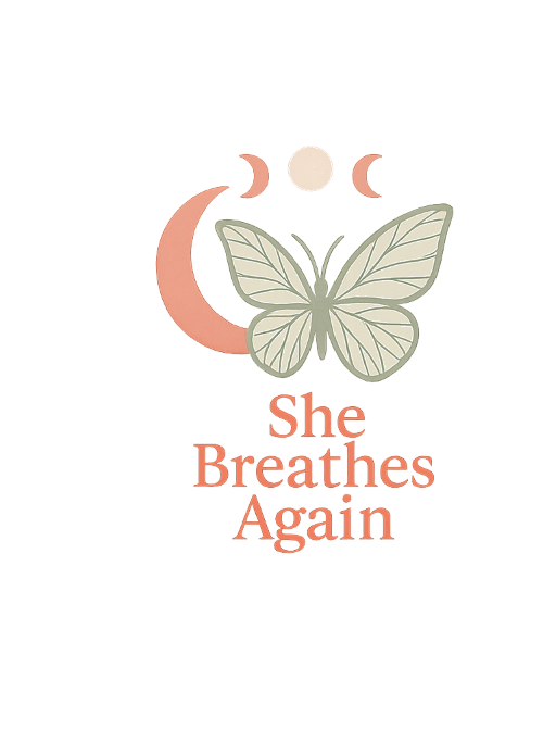 she breathes again logo, menopause coaching, life transition coaching for women