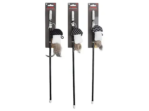 Three TV remote control cleaning brush sticks with plush cleaning heads, each with a patterned cover, displayed on a white background.