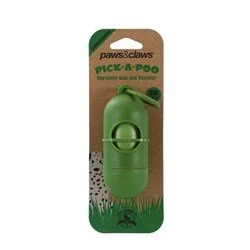 Paw & Claws Pick-A-Poo dog waste bag dispenser in green