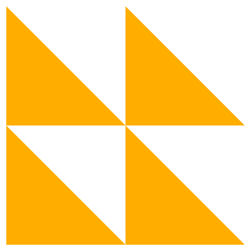 Geometric pattern of black and yellow triangles arranged symmetrically.