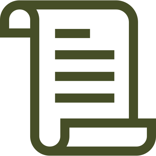 Icon of a notebook or document with lines of text.