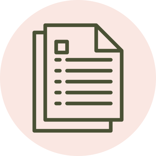 Icon of two documents, one in front of the other, with lines representing text.