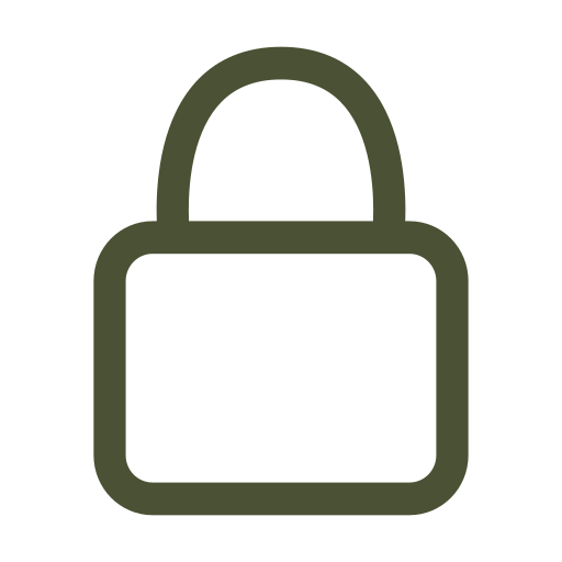 Icon of a padlock, representing security or privacy.