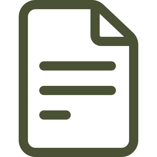 Icon of a document or sheet of paper with lines representing text.