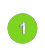 A green circle with the number one inside.