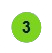 Green circular badge with the number 3 in white.