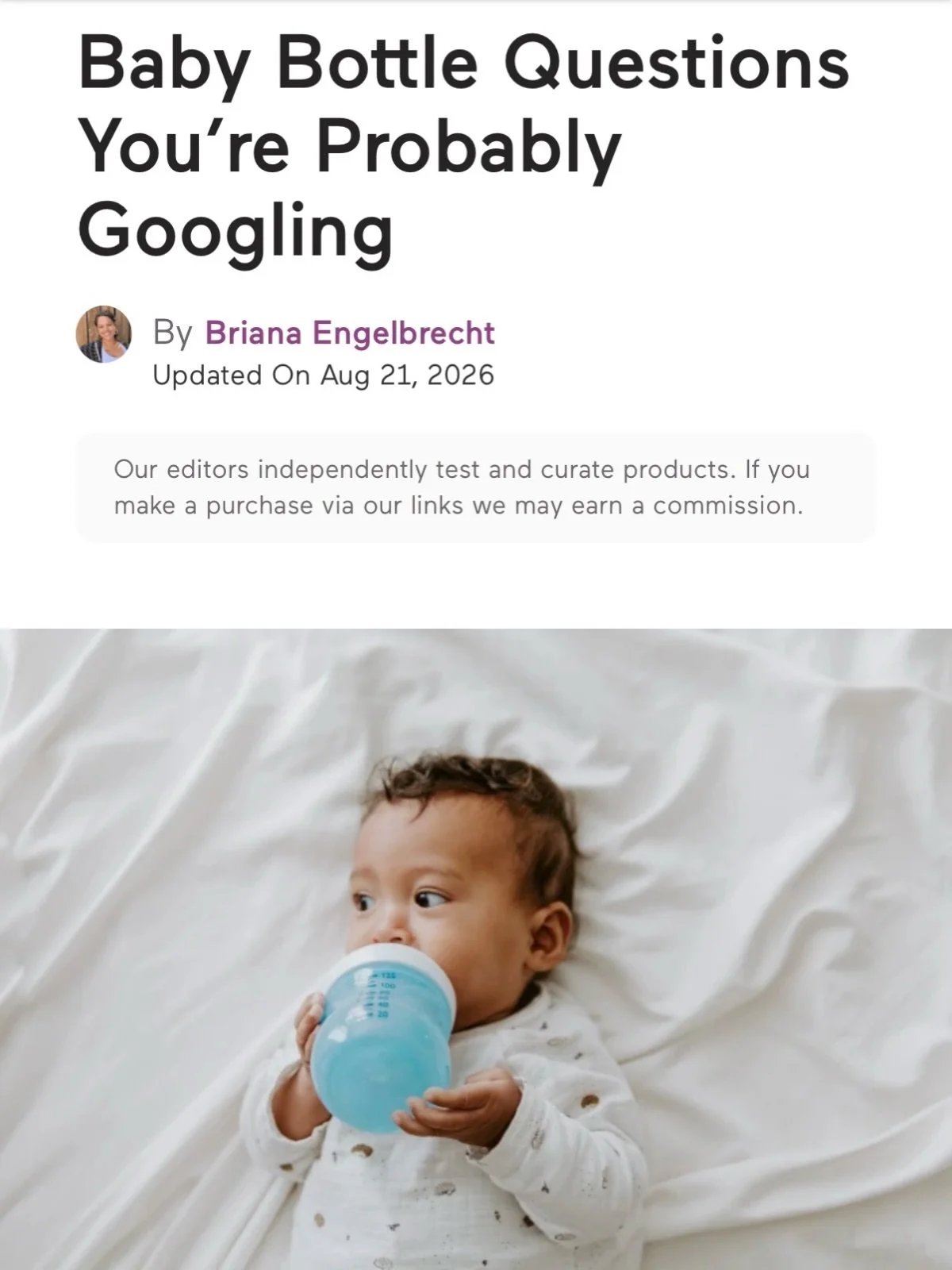 I recently had the opportunity to contribute as an expert to Babylist&rsquo;s latest piece on all things bottle feeding - nipple flow, nipple shape, choosing the right bottle, and some of the questions parents are probably already Googling. 🍼

Alway