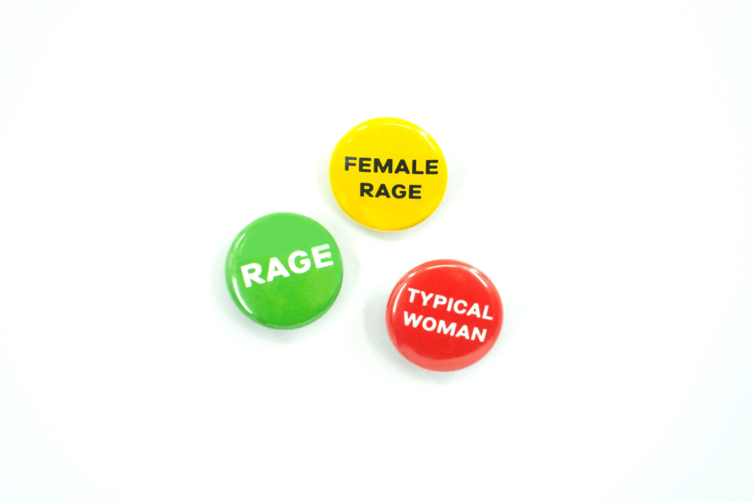 Female Rage Buttons