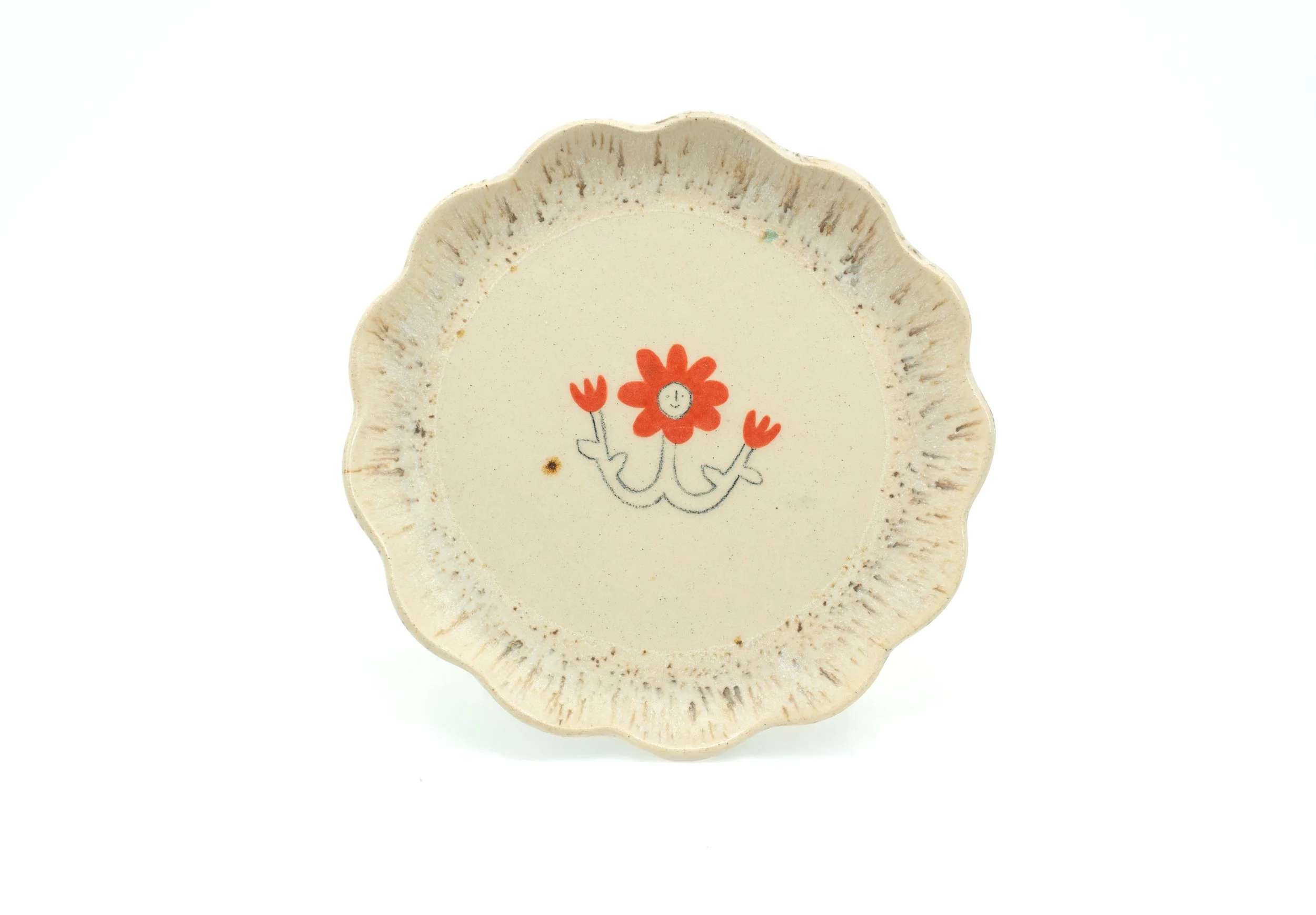Red Flower Plate