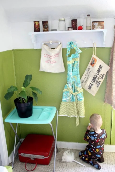 Toddler near an electrical outlet