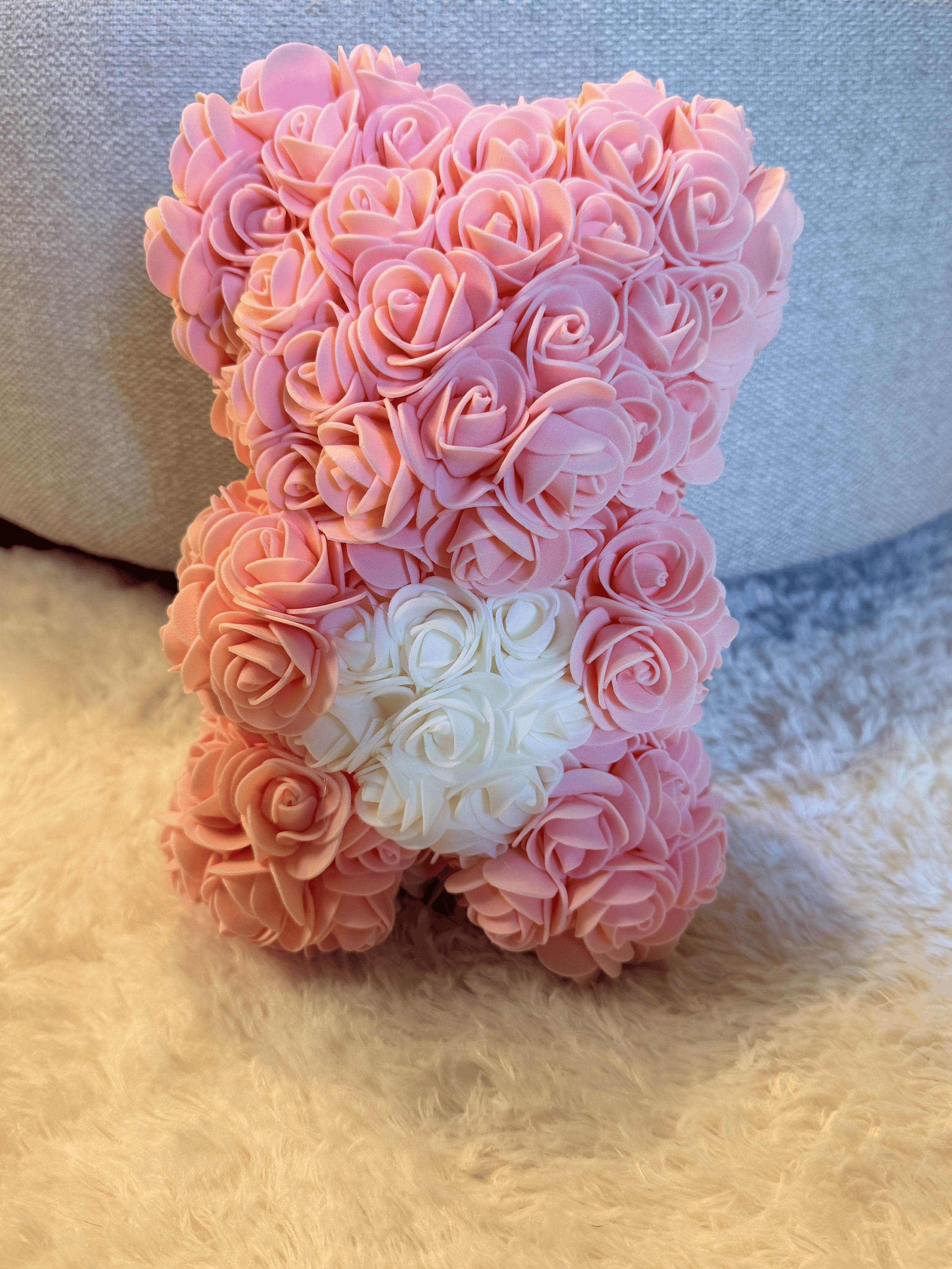 Petal Rose Bear with Heart
