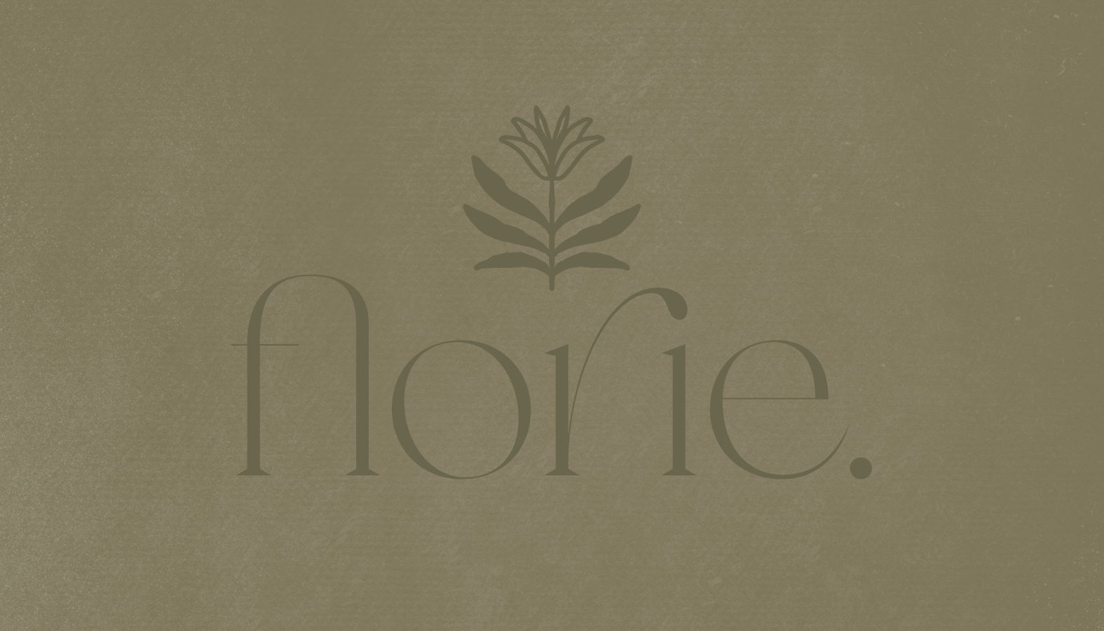 A beige textured background with a minimalist logo of a stylized plant above the word 'Home' in elegant, thin font.